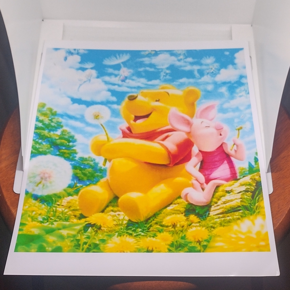 NEW! WINNIE THE POOH & PIGLET ULTRA GLOSSY KIDS REPRINT COLOR ART 8.5x11 POSTER!